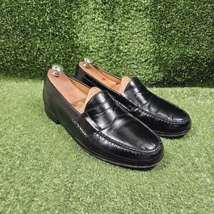Cole Haan Pinch Black Leather Slip On Penny Loafer Dress Shoes Mens 11 E